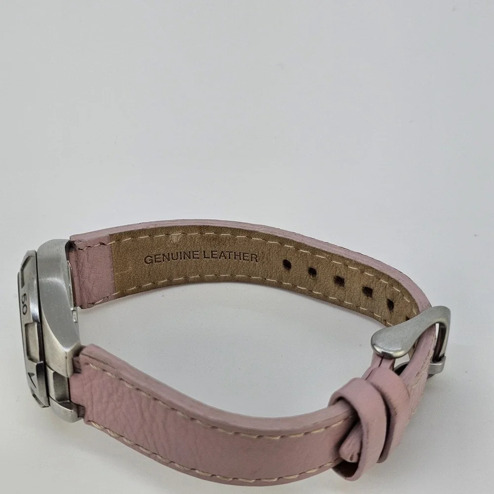 Callaway Golf Watch Women's 28MM Pink Dial Date Pink Leather Bands New Battery‎